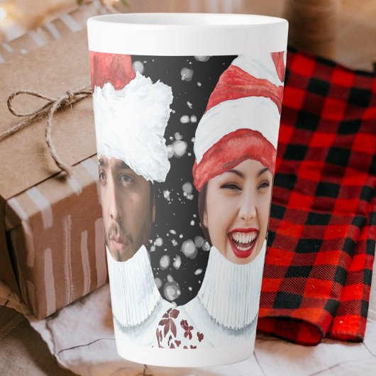 Funny Photo Personalized Kerstmis Latte Mok