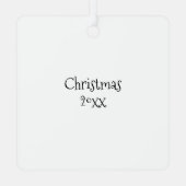 Funny Photo Personalized Kerstmis Metalen Ornament (Achterkant)