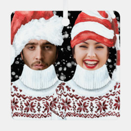 Funny Photo Personalized Kerstmis Metalen Ornament