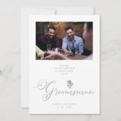 Funny Photo proposal Gray Wedding Groomsman (Voorkant)