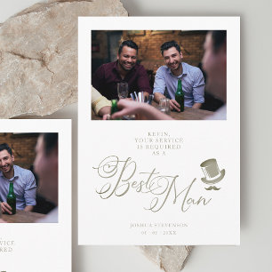Funny Photo proposal Kaart Wedding Best Man