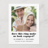 Funny Photo Save the Date Notice Aankondigingskaart (Voorkant)