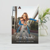 Funny Photo Save the Date Wedding Announounding Kaart (Staand voorkant)