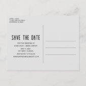 Funny Photo Wedding Save the Date Aankondigingskaart (Achterkant)