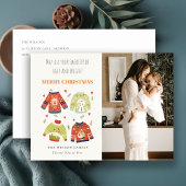 Funny Photo Winter Kerstmis hoort Ugly Sweater Feestdagenkaart