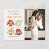 Funny Photo Winter Kerstmis hoort Ugly Sweater Feestdagenkaart (Voorkant)