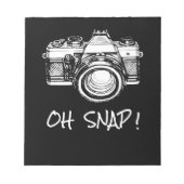 Funny Photographer Oh Snap Gift Pullover Notitieblok (Voorkant)