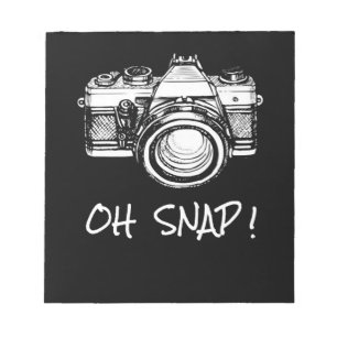 Funny Photographer Oh Snap Gift Pullover Notitieblok