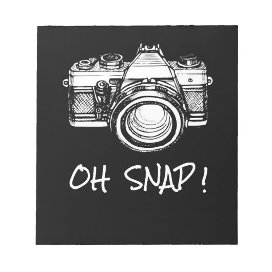 Funny Photographer Oh Snap Gift Pullover Notitieblok (Voorkant)