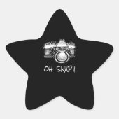 Funny Photographer Oh Snap Gift Pullover Ster Sticker (Voorkant)