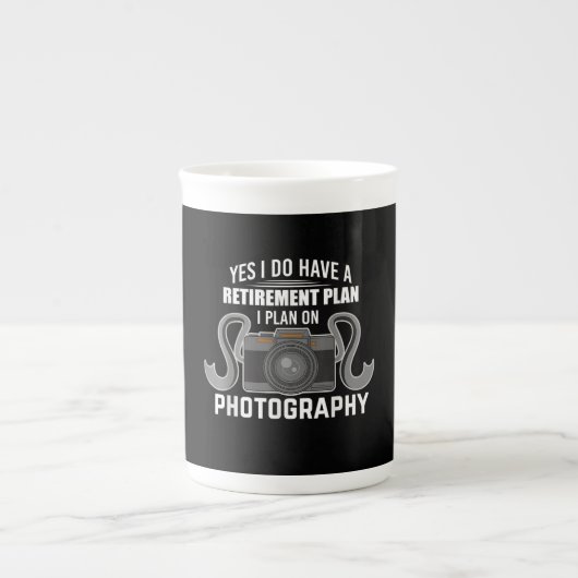 Funny Photographer Retirement Plan I Plan Foto Porselein Kop (Voorkant)