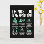 Funny Photographer Spare Time Photo Lover Editing  Kaart (Gele Bloem)