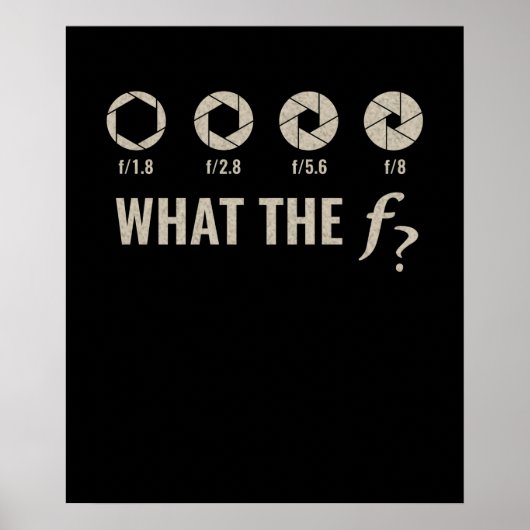 Funny Photography - Aperture F-Stops Poster (Voorkant)