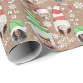 Funny Photos Merry Kerstnieuwheid Cadeaupapier (Rol Hoek)