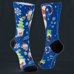 Funny Photos Merry Kerstnieuwheid Sokken<br><div class="desc">Laat iemand deze kerst glimlachen met deze leuke nieuwe familiefoto's voor kerstmis sokken! Upload eenvoudig 4 afbeeldingen van uw keus en geef de feesttekst uit gebruikend de verstrekte sjabloon.</div>