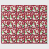 Funny Photos Merry Kerstnovelty Red Gift Cadeaupapier (Vlak)