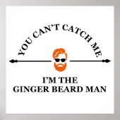 funny phrase about ginger beard man poster (Voorkant)