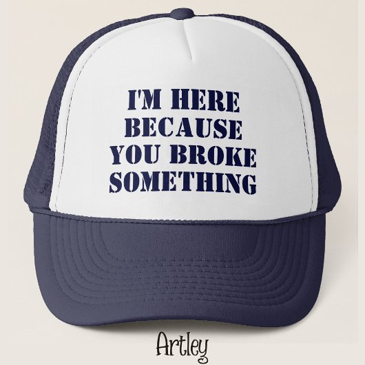 Funny Phrase Handyman Dad Joke Blue Trucker Pet