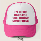 Funny Phrase Handyman Dad Joke Pink Trucker Pet