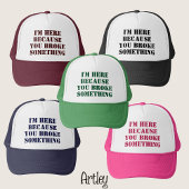 Funny Phrase Handyman Dad Joke Pink Trucker Pet