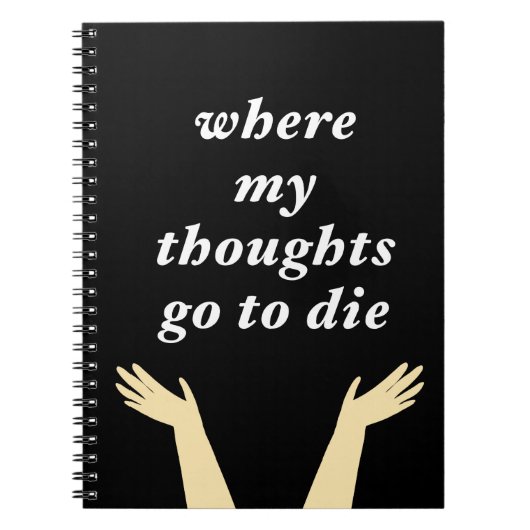 Funny Phrase met Ta-da Hands Notitieboek (Voorkant)