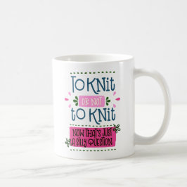 Funny Phrase op Knit of niet op Knit..Roze Koffiemok