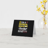 Funny Physical Education PE Teacher Appreciation D Kaart (Gele Bloem)