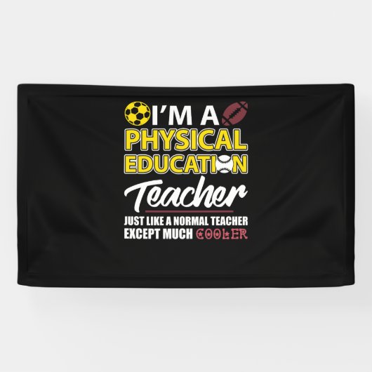 Funny Physical Education PE Teacher Appreciation D Spandoek (Horizontaal)