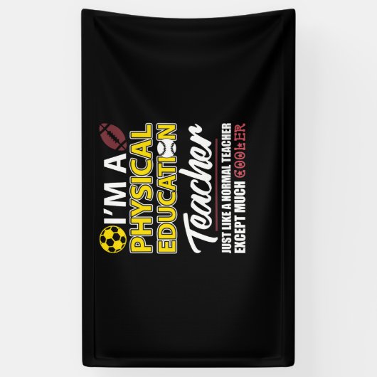 Funny Physical Education PE Teacher Appreciation D Spandoek (Verticaal)