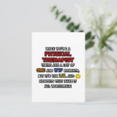 Funny Physical Therapist ... OMG WTF LOL Briefkaart (Staand voorkant)