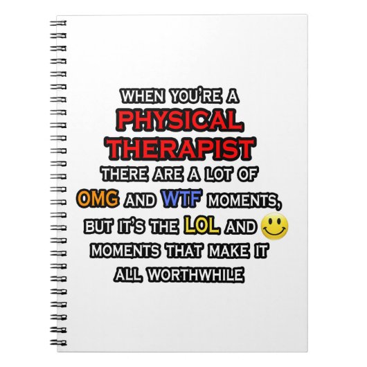 Funny Physical Therapist ... OMG WTF LOL Notitieboek (Voorkant)