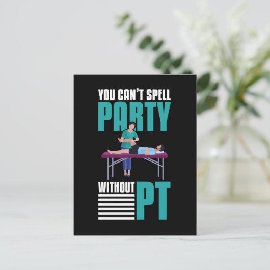Funny Physical Therapy Party Joke PT Occupy Briefkaart (Staand voorkant)