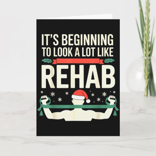 Funny Physical Therast Therapy Christmas Xmas Holi Kaart (Voorkant)