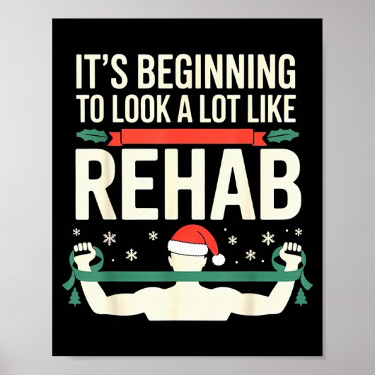 Funny Physical Therast Therapy Christmas Xmas Holi Poster (Voorkant)