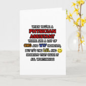 Funny Physician Assistant ... OMG WTF LOL Kaart (Gele Bloem)