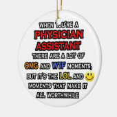 Funny Physician Assistant ... OMG WTF LOL Keramisch Ornament (Links)