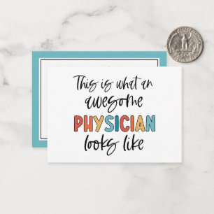Funny Physician Geweldige Physician Bedankt Notitiekaartje