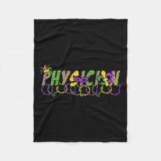 Funny Physician Mardi Gras Shirt Festival Party Ma Fleece Deken