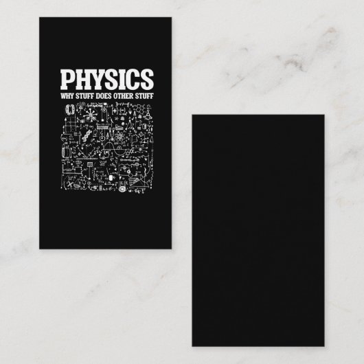 Funny Physicists Teacher Student Physics Science Visitekaartje (Voorkant / Achterkant)