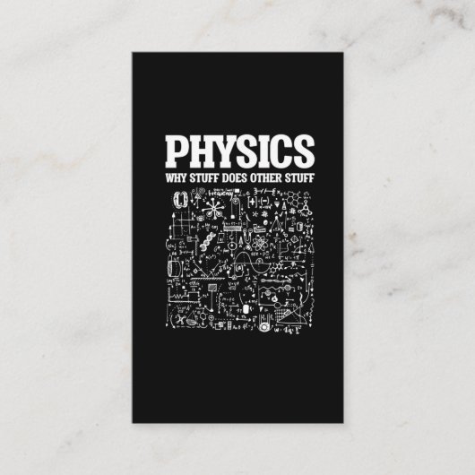 Funny Physicists Teacher Student Physics Science Visitekaartje (Voorkant)