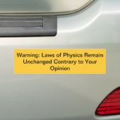 Funny Physics Bumpersticker (Op auto)