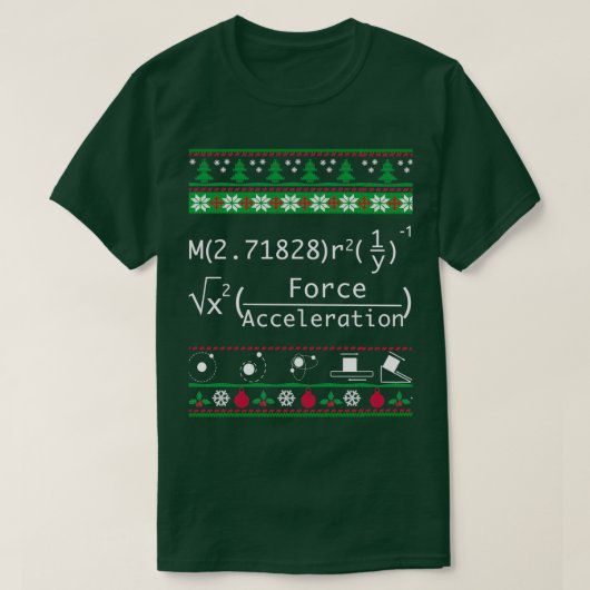 Funny Physics Christmas Sweater Merry Xmas in Phys T-shirt (Design voorkant)