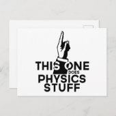 Funny Physics -  deze doet natuurkunde Briefkaart (Voorkant / Achterkant)