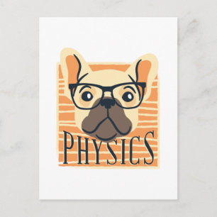 Funny PHYSICS French Bulldog Science Teacher Gift Briefkaart