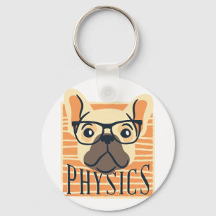 Funny PHYSICS French Bulldog Science Teacher Gift Sleutelhanger