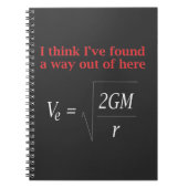 Funny Physics Joke Escape Velocity Science Notitieboek (Voorkant)
