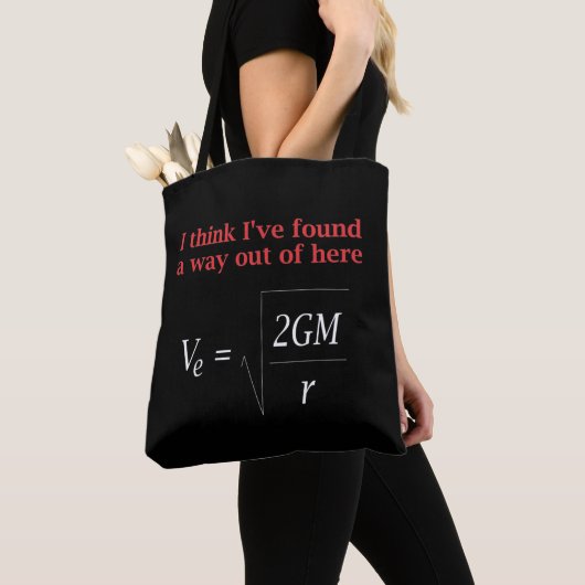 Funny Physics Joke Escape Velocity Science Tote Bag (Dichtbij)