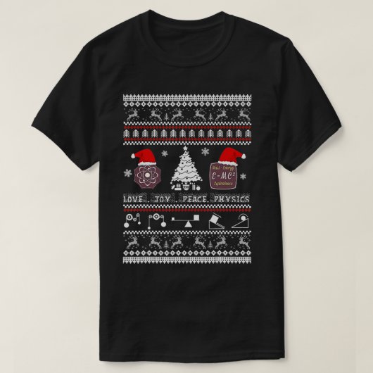 Funny Physics Kerstkrater ShirtLove Joy Peac T-shirt (Design voorkant)