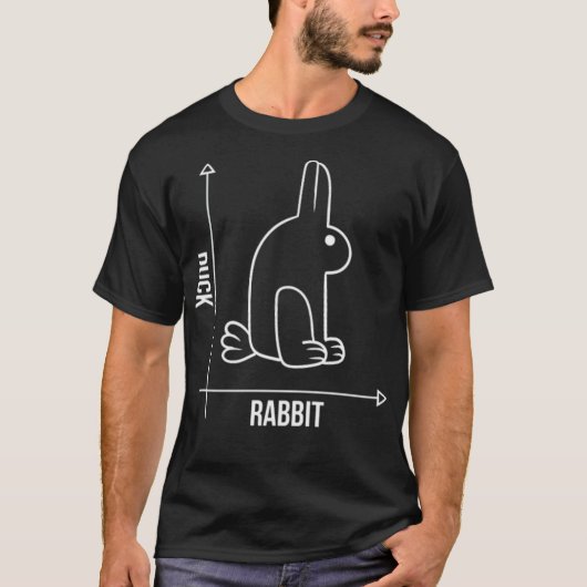 Funny Physics Nerd Duck Rabbit Wiskunde Science T- T-shirt (Voorkant)