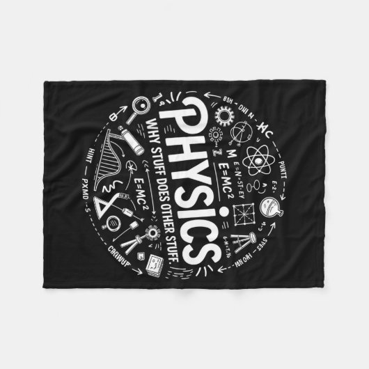 Funny Physics Nerd Science Humor Stem Quote  Fleece Deken (Voorkant (Horizontaal))